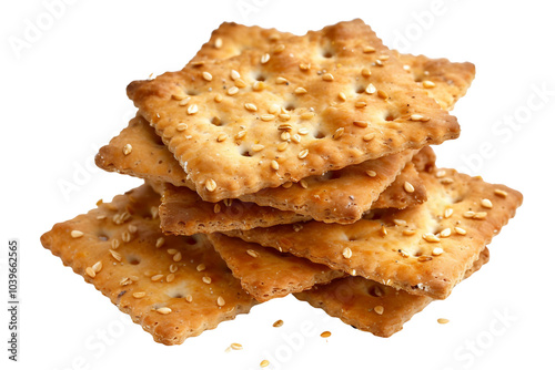 Savory Multigrain Cracker for Guilt-Free Snacks Isolated on Transparent Background