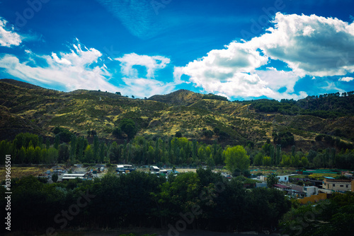 mountains and clouds