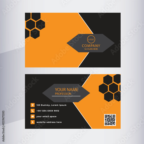 Clean style modern flat business card template mockup Background
