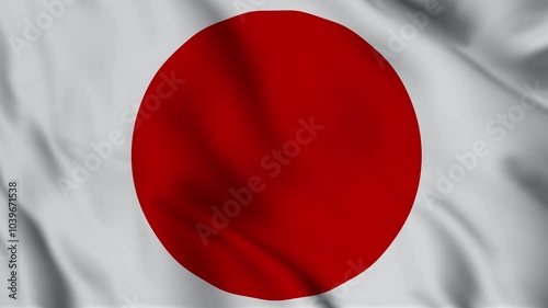 Japan flag looping background animation video 