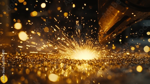 Welding Sparks in High Contrast Detail