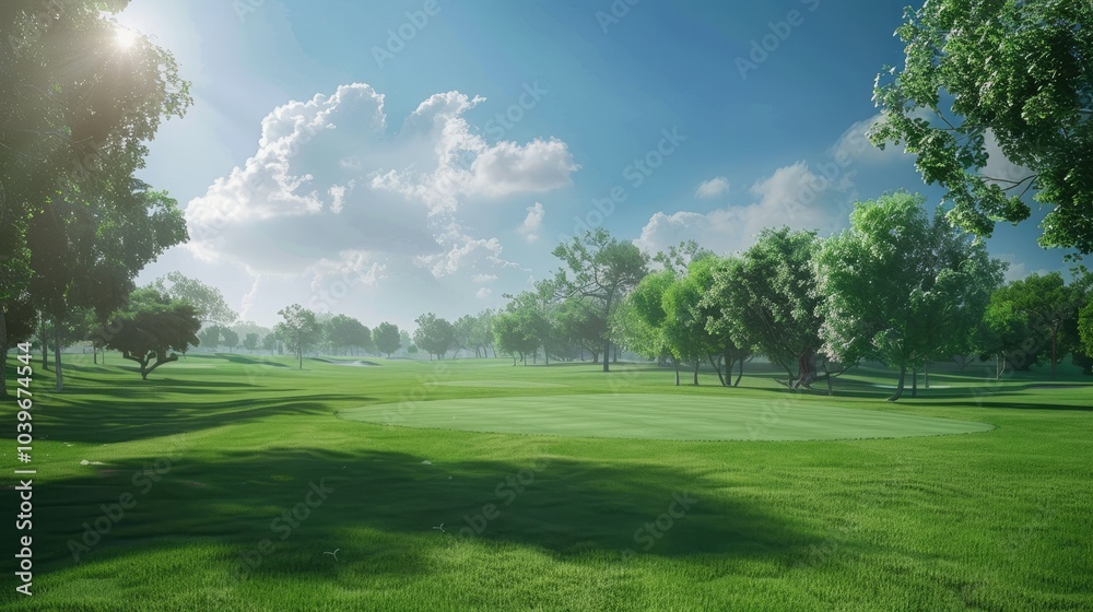 Club hoiuse of a golf course on a sunny day Club hoiuse of a golf course on a sunny day