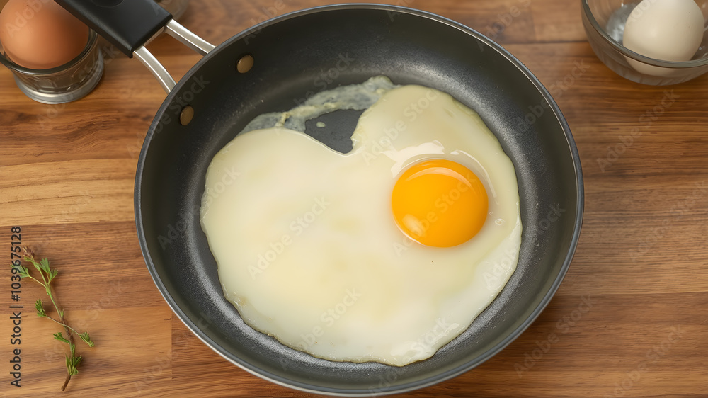  heart shaped fried eggs