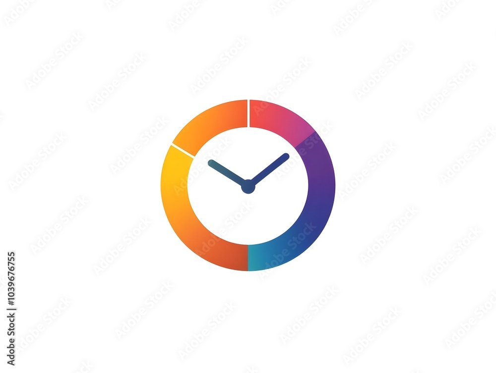 Minimalistic Isolated Wall Clock Icon Watch Time Management Logo Minimalistic Isolated Wall Clock Icon Watch Time Management Logo