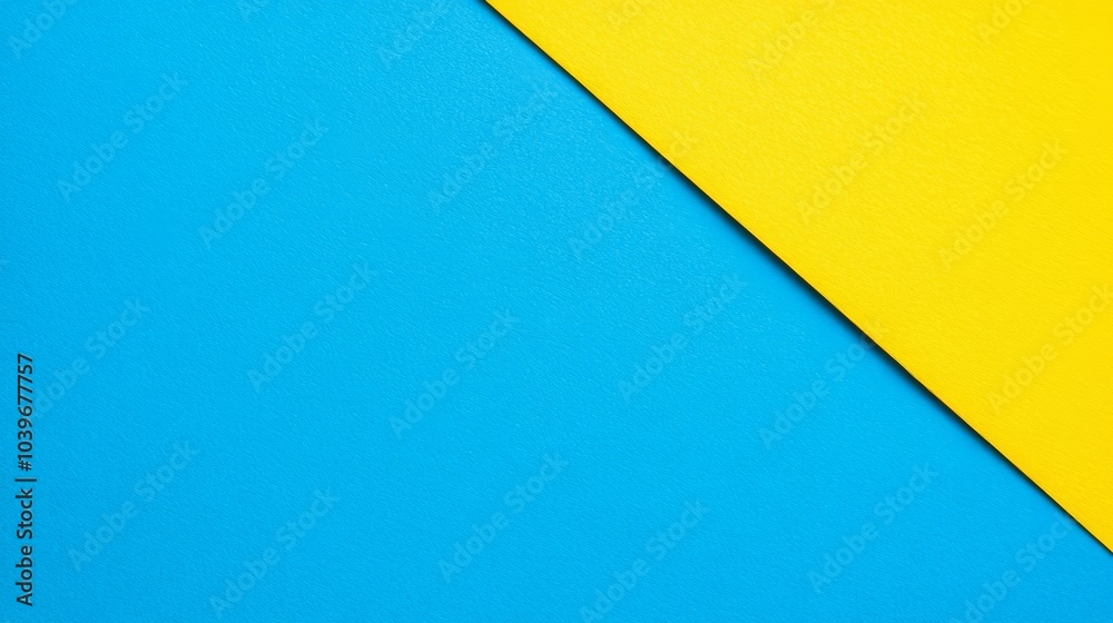 A close-up of an umbrella with blue and yellow stripes at the base A close-up of an umbrella with blue and yellow stripes at the base