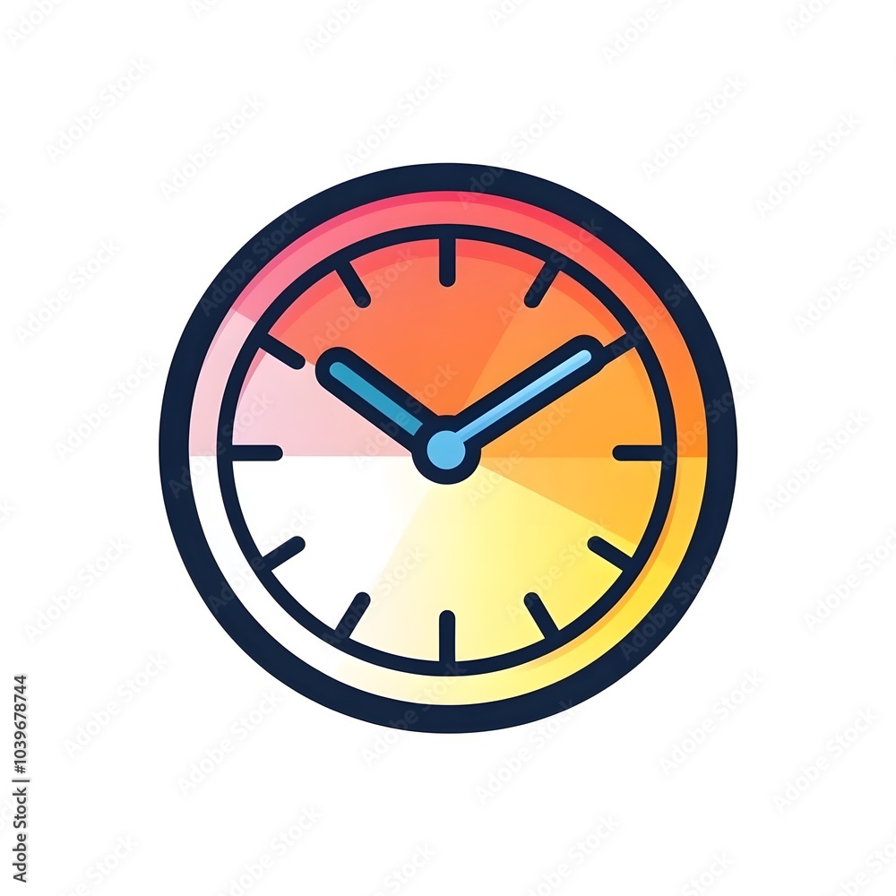 Simple Isolated Wall Clock Icon Watch Time Management Logo Simple Isolated Wall Clock Icon Watch Time Management Logo