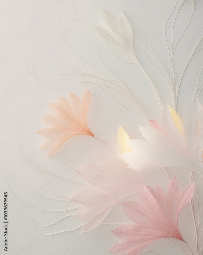 Soft Abstract Floral Texture in Delicate Hues. Soft Abstract Floral Texture in Delicate Hues.