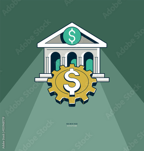 Banking system concept post...