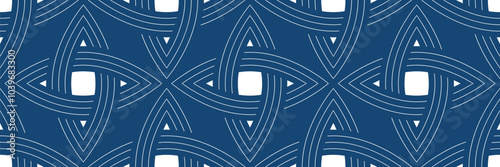 Geometric seamless pattern, vector trendy vintage tiling endless background, geometrical decorative grid.
