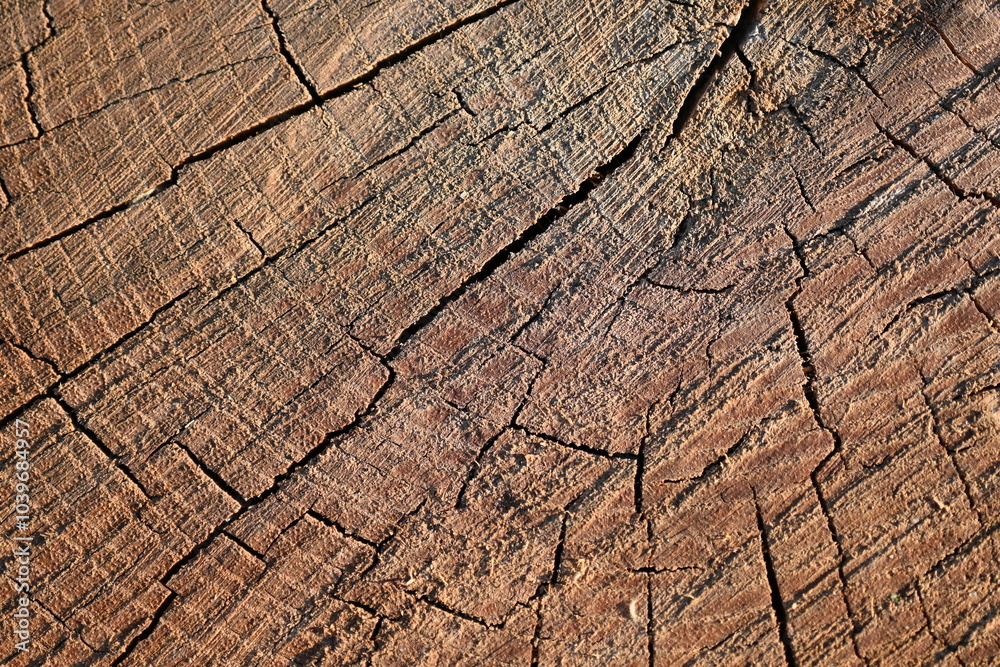 Fototapeta premium eco-track made of round wood slices, brown stumps eco-track 
