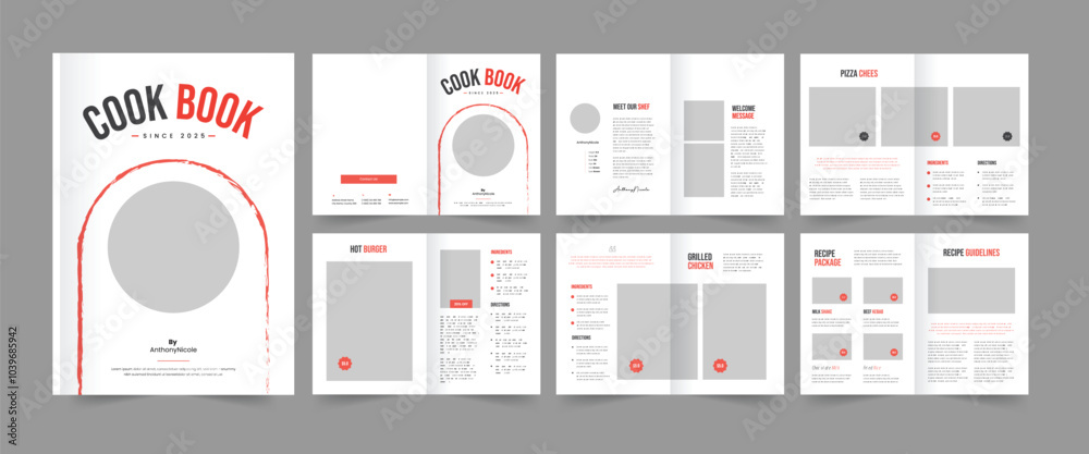 cookbook template, recipe book layout, restaurant menu design cookbook template, recipe book layout, restaurant menu design