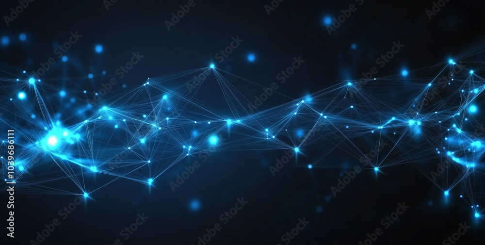 Abstract technology network with glowing nodes and lines. Modern and sophisticated background for banners, posters and social media. Abstract technology network with glowing nodes and lines. Modern and sophisticated background for banners, posters and social media.