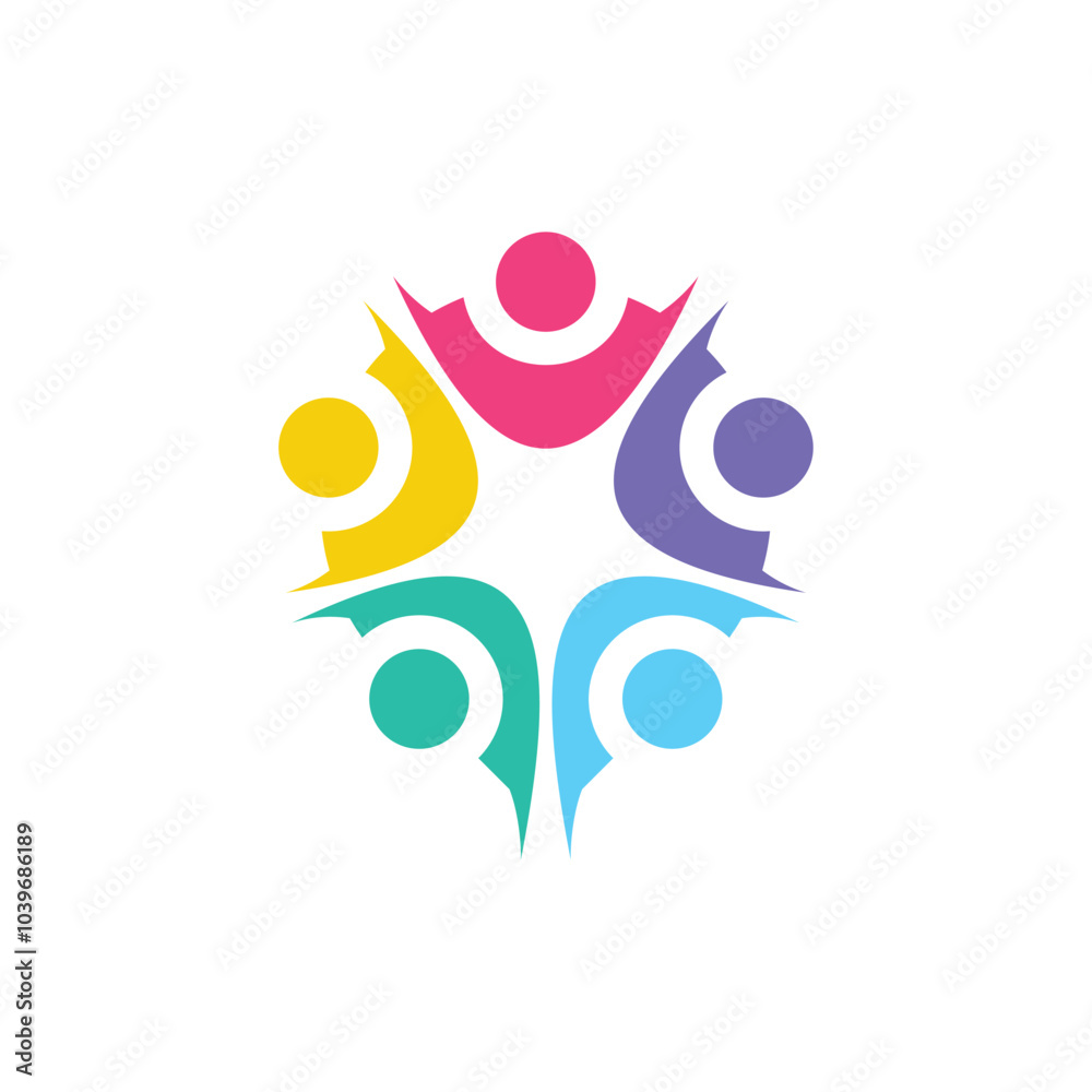 Community people, social community, human family abstract logo design Community people, social community, human family abstract logo design