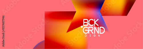 Fluid color geometric shapes abstract background. Vector Illustration For Wallpaper, Banner, Background, Card, Book Illustration, landing page