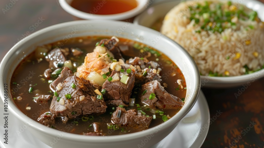 Pares also known as beef pares is a term for a serving of Filipino braised beef stew with garlic fried rice and a bowl of clear soup Pares also known as beef pares is a term for a serving of Filipino braised beef stew with garlic fried rice and a bowl of clear soup