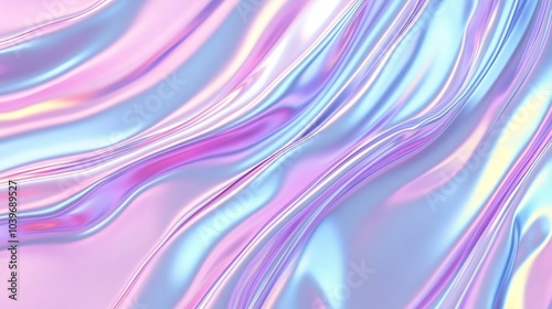 Wallpaper Mural A vibrant, iridescent background featuring flowing waves of pink and blue hues, suggesting a dynamic and modern aesthetic. Torontodigital.ca