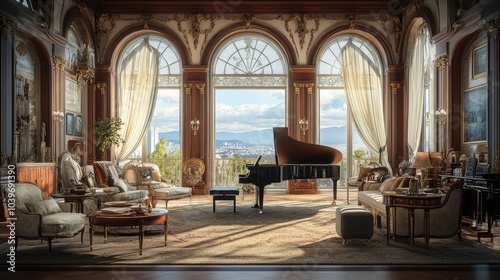 An elegant drawing room