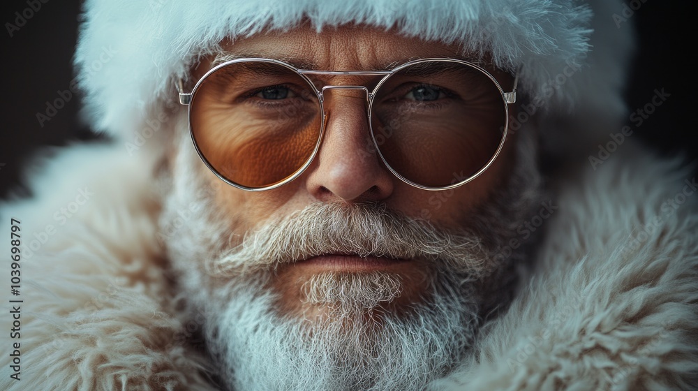 A man with a beard and glasses is wearing a white hat and a white coat