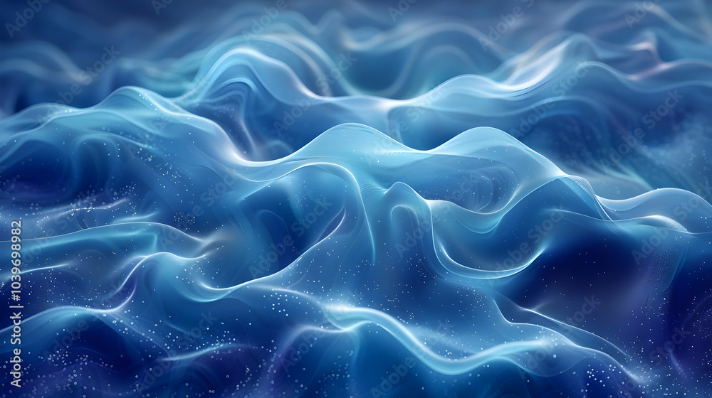 Abstract 3D Blue and White Wavy Background Abstract 3D Blue and White Wavy Background