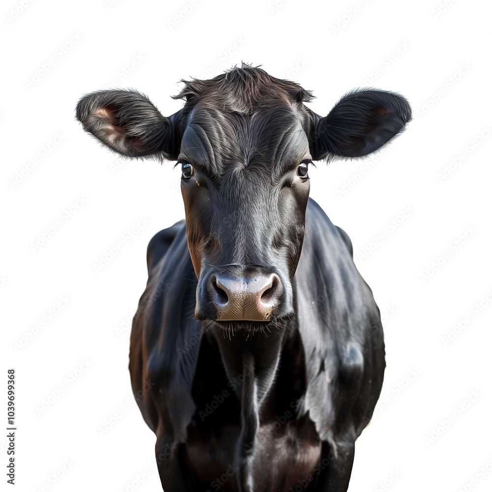 Black cow isolated on white background Black cow isolated on white background