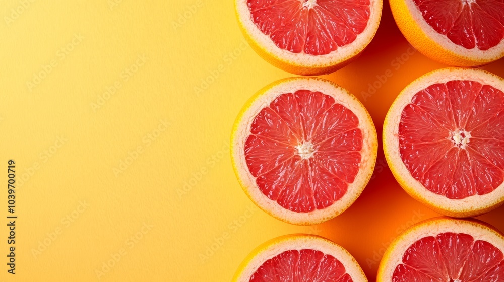 Freshly picked grapes, a vibrant still life on sunny yellow background fresh Freshly picked grapes, a vibrant still life on sunny yellow background fresh