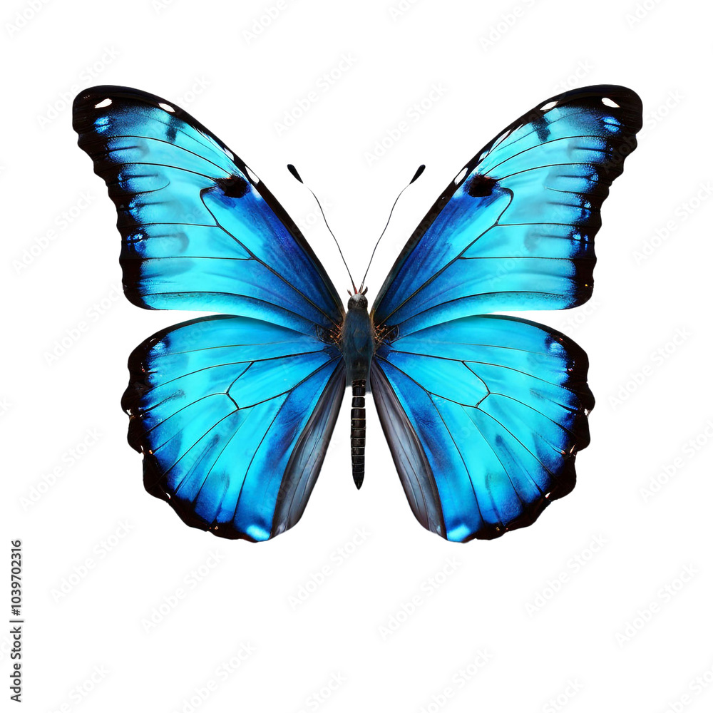 Fototapeta premium Blue Butterfly Isolated