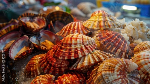 Shellfish for the local Cape Verde dish Buzio at the fish market in Mindelo Sao Vicente Cape Verde photo