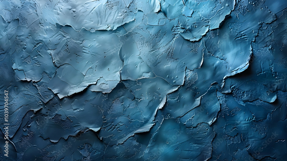 Abstract Blue Background with Textured Wall