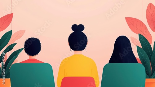 Parents and child receiving professional consultation in a homey office, focused on health and well-being, fostering a supportive family environment