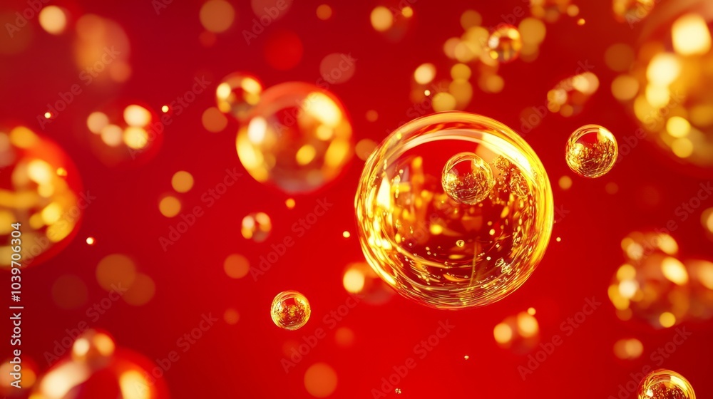 shiny transparent bubbles on red background
shiny transparent bubbles on red background