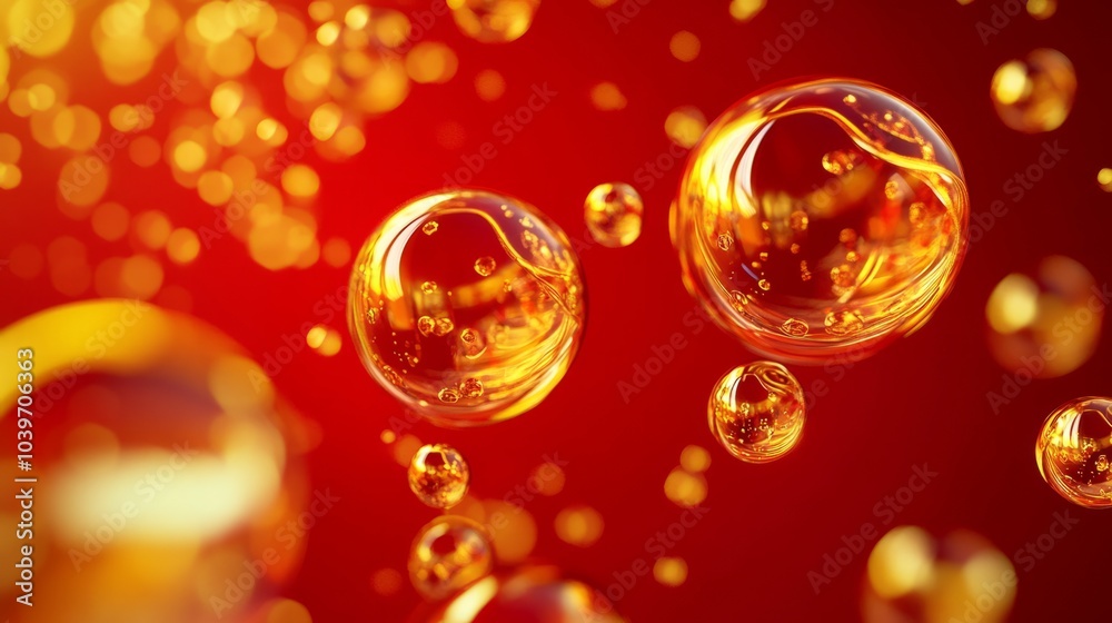 shiny transparent bubbles on red background
shiny transparent bubbles on red background