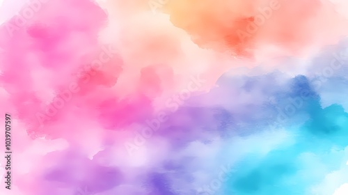 Abstract Watercolor Background   Colorful Gradient  Pastel Hues  Blurry Design
