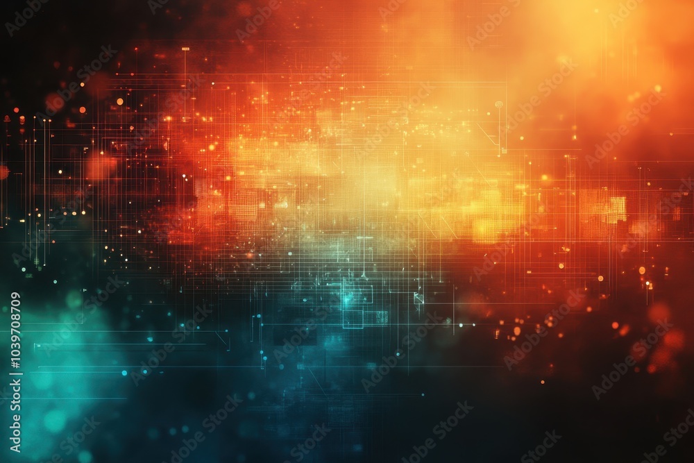 Vibrant abstract digital art with colorful patterns and glowing elements in a dark background Vibrant abstract digital art with colorful patterns and glowing elements in a dark background