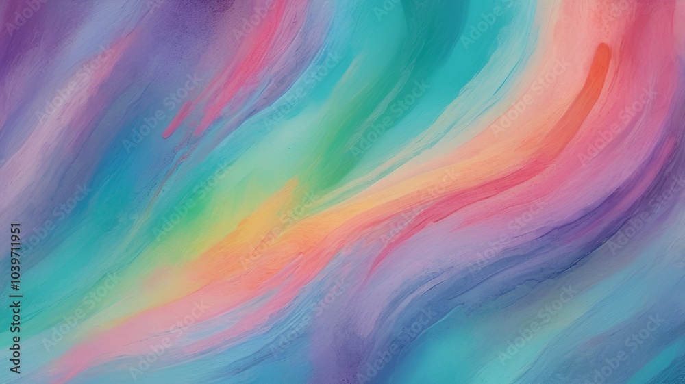 Obraz premium Colorful abstract painting with swirling patterns and vibrant hues for artistic background and copy space