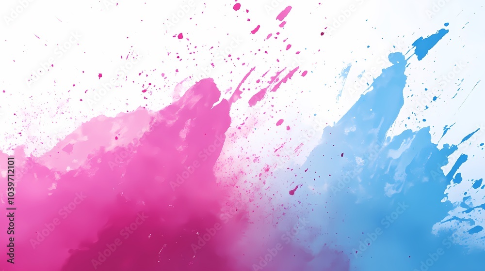 Obraz premium Abstract Pink Blue Splatter Background