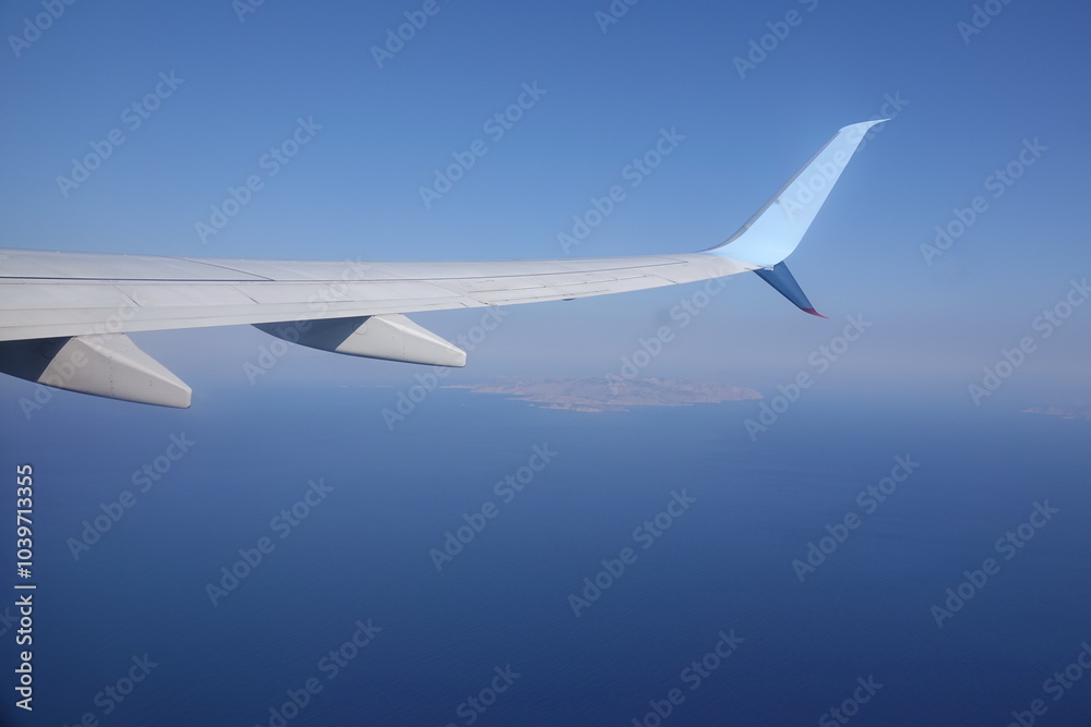Fototapeta premium Blick aus einem Flugzeug