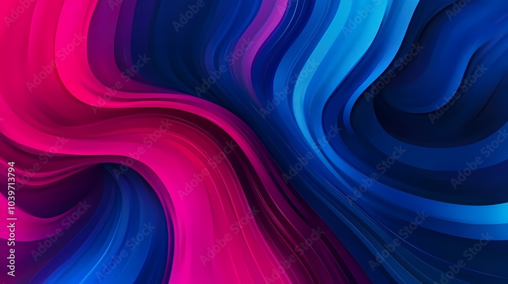 Fototapeta premium Abstract Blue and Pink Swirling Background