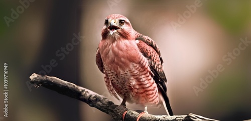 Close-Up HDR View of a Pink Hawk Captured with Ektachrome Film photo