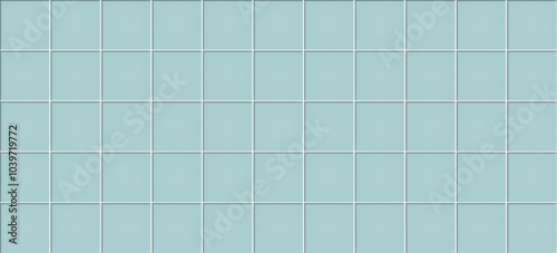 Blue ceramic tile wall texture background vector illustration
