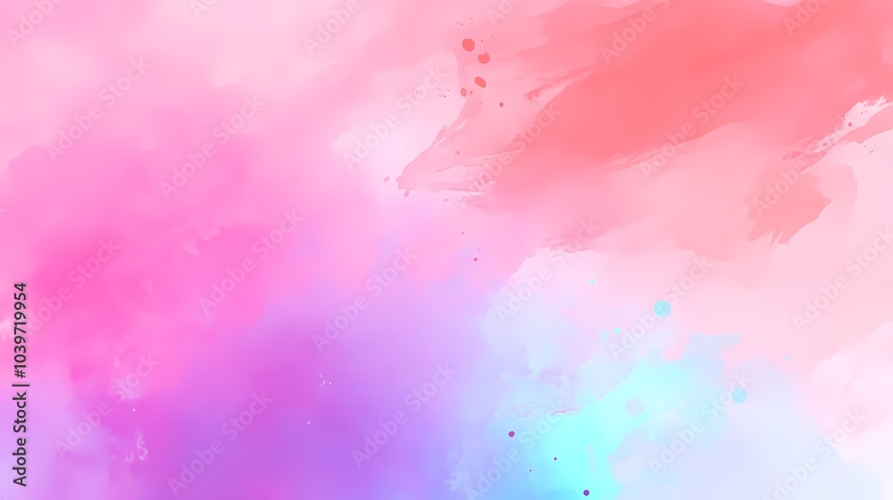 Obraz premium Abstract Watercolor Background with Pink Blue and Purple Hues