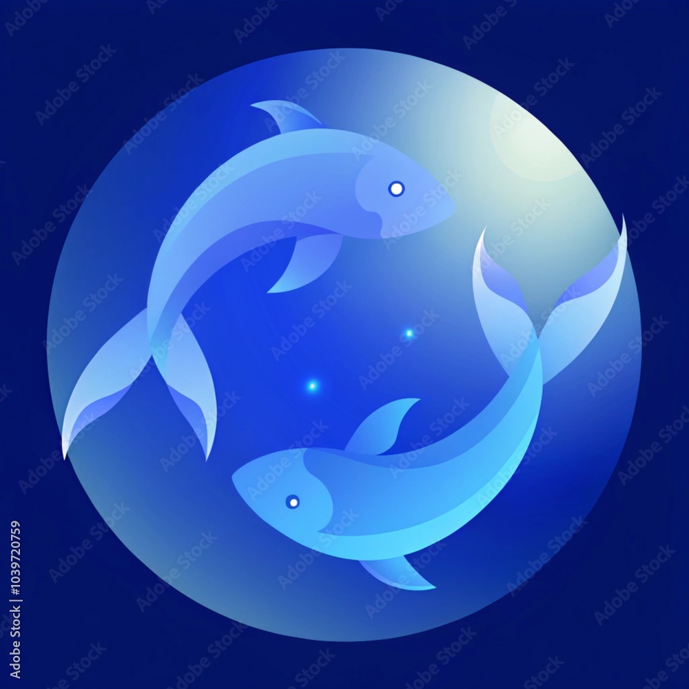 two dolphins illustration