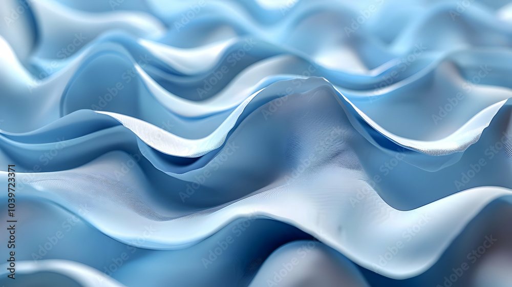 Obraz premium Abstract Blue Wave Background Illustration