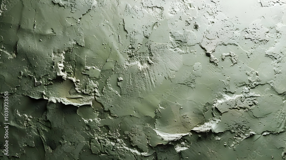 Fototapeta premium Abstract Green Cracked Background