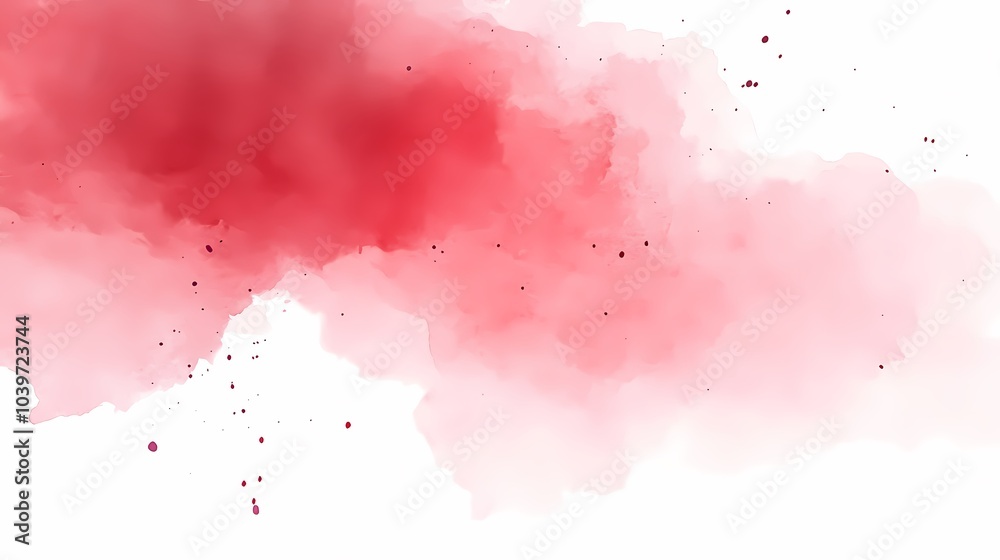 Obraz premium Abstract Red Watercolor Background Pink and White Texture