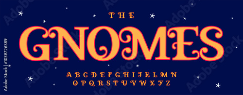 Fairy alphabet, playful holiday swirls letters, magical festive font for Festive Christmas logo, enchanting headline. Flourishes opulent curls typeface for artistic holiday typography. Vector typeset