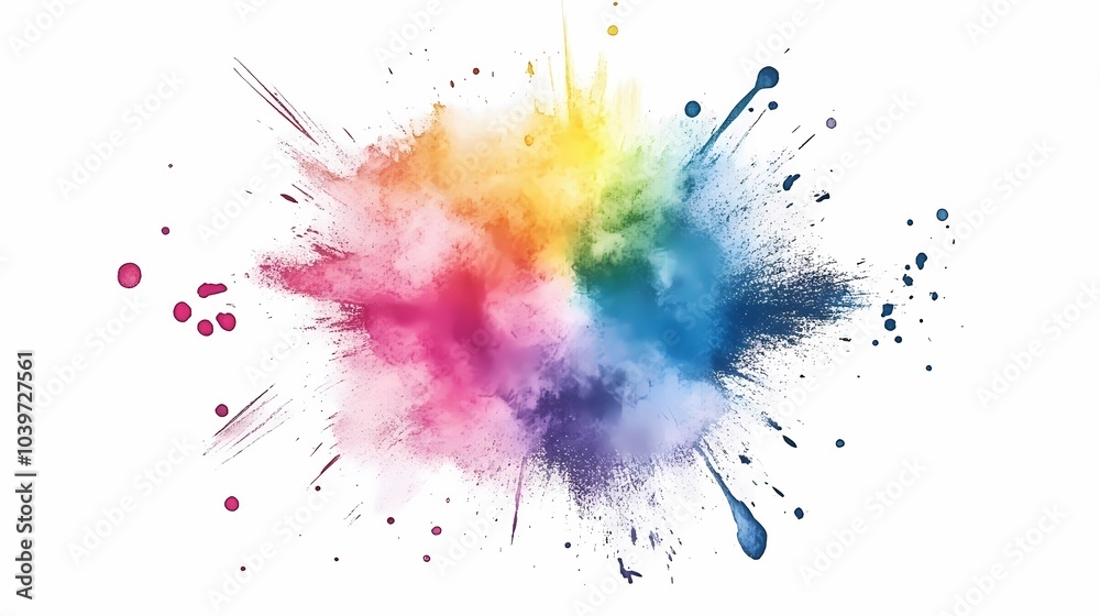Colorful Powder Explosion Abstract Background Rainbow Splashes Colorful Powder Explosion Abstract Background Rainbow Splashes