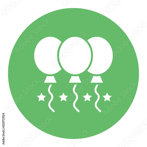 New Year Balloons Icon