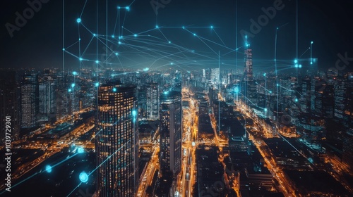 Wallpaper Mural An intelligent city --ar 16:9 --v 6.1 Job ID: 91cd0100-0c42-416a-b88f-7f6ea8a28085 Torontodigital.ca