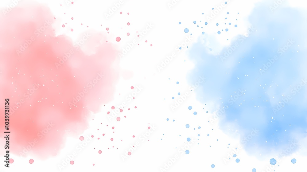 Abstract Watercolor Background with Pink and Blue Splashes Abstract Watercolor Background with Pink and Blue Splashes