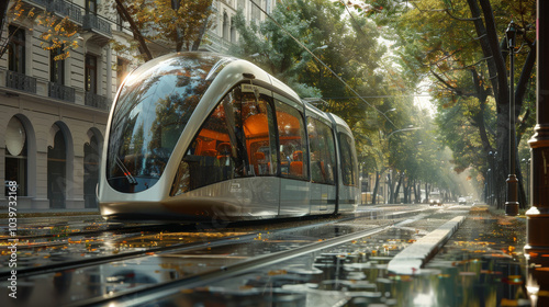 In the future, driverless smart buses will run in the city